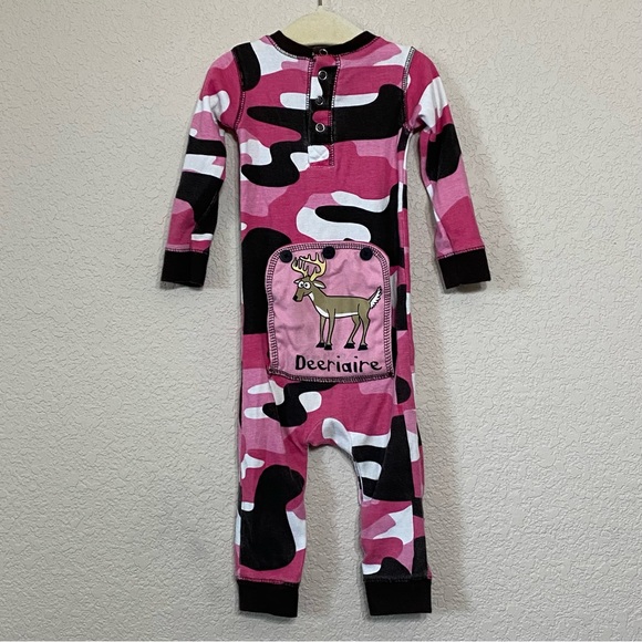 Flap Jack Pink Camo Deeriaire Bum Snap Pajamas 12 Month - Picture 1 of 4
